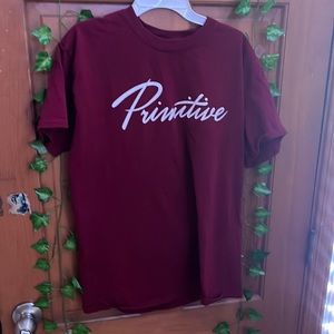maroon primitive shirt. barely worn in great condition.